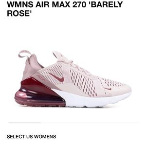 Nike Air Max 270 in color barley rose. Worn one time. Women’s size 11.